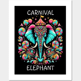 Vibrant Elephant: Face Painted Wonder Posters and Art